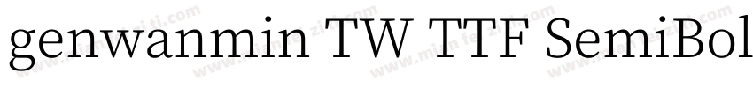 genwanmin TW TTF SemiBol字体转换